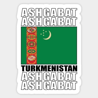 Flag of Turkmenistan Sticker